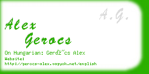 alex gerocs business card